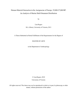 An Analysis of Marine Shell Ornament Distribution