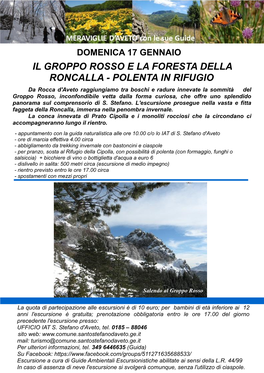 Il Groppo Rosso E La Foresta Della Roncalla - Polenta in Rifugio