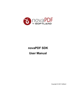 Novapdf SDK User Manual