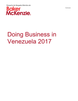 Doing Business in Venezuela 2017