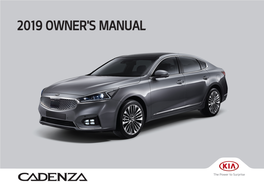 2019 Kia Cadenza Owner's Manual