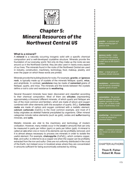 Chapter 5: Mineral Resources of the Northwest Central US