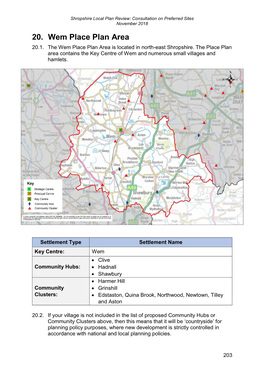 20. Wem Place Plan Area 20.1