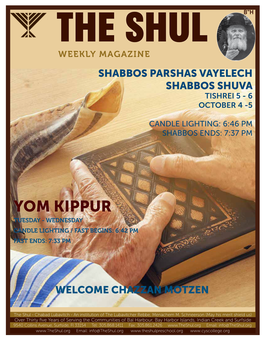 Yom Kippur Tuesday - Wednesday Candle Lighting / Fast Begins: 6:42 Pm Fast Ends: 7:33 Pm