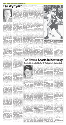 Bob Watkins' Sports in Kentucky