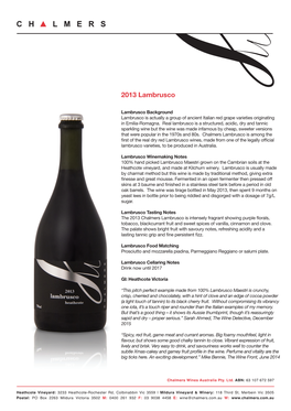 2013 Lambrusco