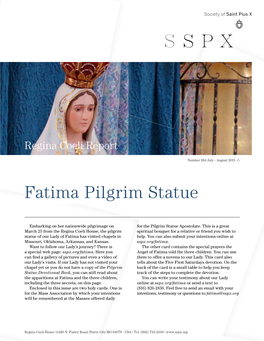 Fatima Pilgrim Statue