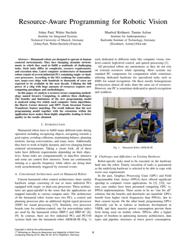 Resource-Aware Programming for Robotic Vision