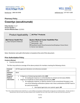 Cosentyx (Secukinumab)