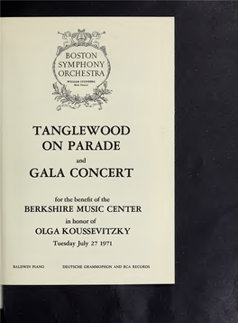 Boston Symphony Orchestra Concert Programs, Summer, 1971