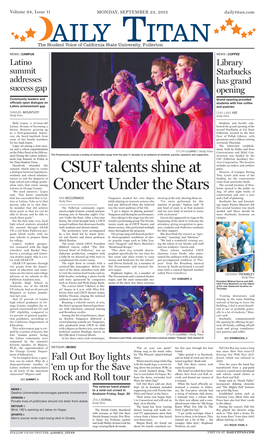 CSUF Talents Shine at Concert Under the Stars