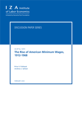 The Rise of American Minimum Wages, 1912-1968