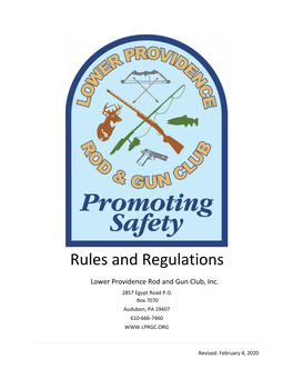 Rules and Regulations