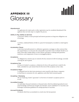 Appendix III. Glossary