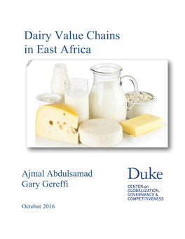 Dairy Value Chains in East Africa