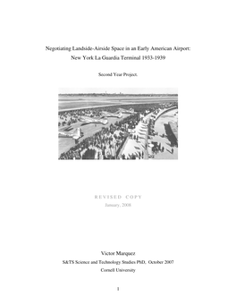 Negotiating Landside-Airside Space in an Early American Airport: New York La Guardia Terminal 1933-1939