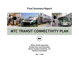 Mtc Transit Connectivity Plan