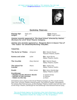 Gemma Reeves Page 1