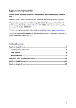 Table of Contents Supplementary Methods