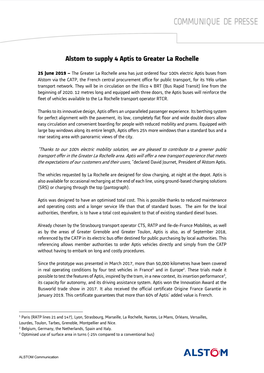Alstom to Supply 4 Aptis to Greater La Rochelle