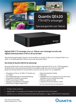 Quantis QE420 FTA HDTV Ontvanger