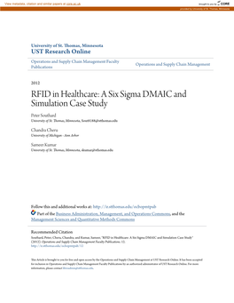 A Six Sigma DMAIC and Simulation Case Study Peter Southard University of St