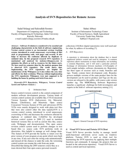 Analysis of SVN Repositories for Remote Access