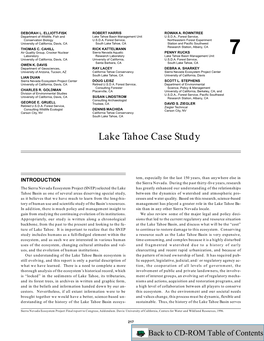 USGS DDS-43, Lake Tahoe Case Study