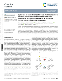 Synthesis of Azahelicenes Through Mallory Reaction of Imine Precursors: Corannulene Substrates Provide an Exception to the Rule