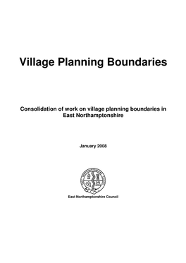 Village Planning Boundaries