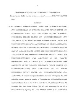 Conveyance for Idnetity for Approval