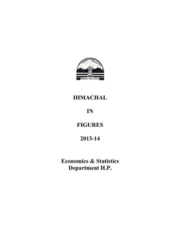 HIMACHAL in FIGURES 2013-14 Economics & Statistics Department