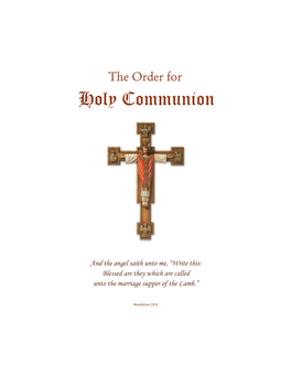 Order for Holy Communion