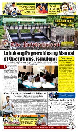 Of Operations, Isinulong of Operations, Lahukang Lahukang Pagrerebisa Ng Manual