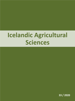 Icelandic Agricultural Sciences 33 / 2020