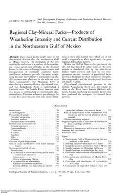 Regional Clay-Mineral Facies—Products of Weathering Intensity and Current Distribution in the Northeastern Gulf of Mexico