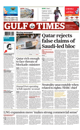 Qatar Rejects False Claims of Saudi-Led Bloc