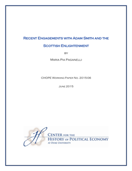 Paganelli HOPE Adam Smith and the Scottish Enlightenment With