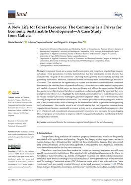 The Commons As a Driver for Economic Sustainable Development—A Case Study from Galicia