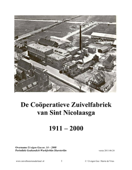 De Cooperatieve Zuivelfabriek Van Sint Nicolaasga