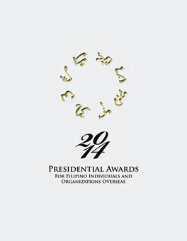 2014 Presidential Awards for Filipino Individuals and Organizations Message Overseas