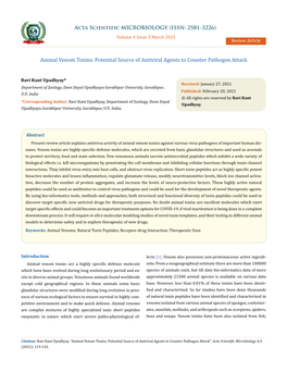 Potential Source of Antiviral Agents to Counter Pathogen Attack