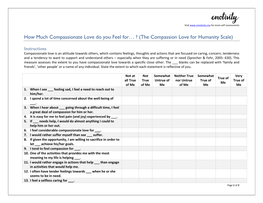 The Compassion Love for Humanity Scale)