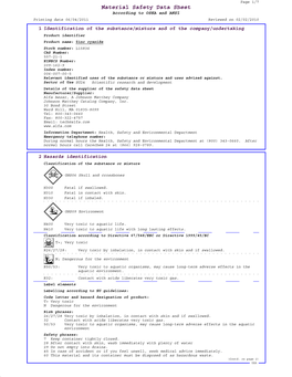 Material Safety Data Sheet