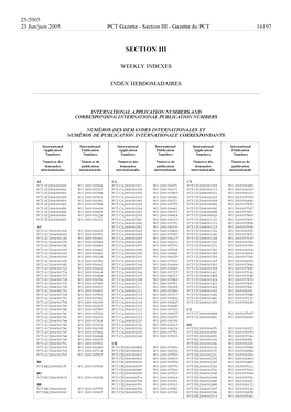 PCT Gazette, Weekly Issue No. 25, 2005