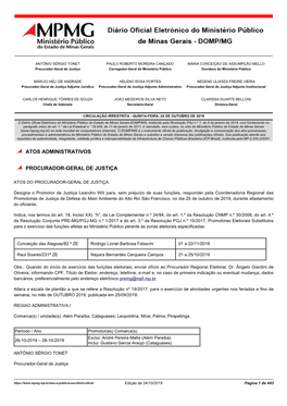 Atos Administrativos Procurador-Geral De Justiça