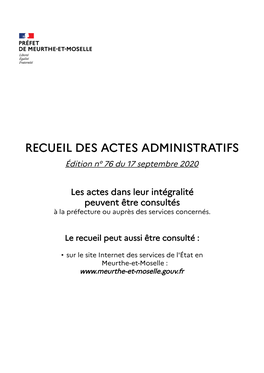 Édition N° 76 Du 17 Septembre 2020