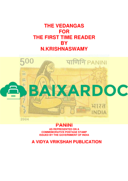 The Vedangas for the First Time Reader by N.Krishnaswamy