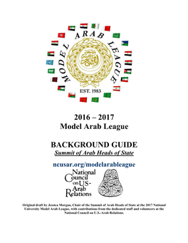 2016 – 2017 Model Arab League BACKGROUND GUIDE