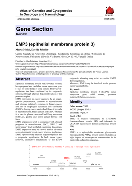 Gene Section Review